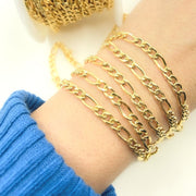 5031CHRGF. 14k Gold Filled Figaro Chain
